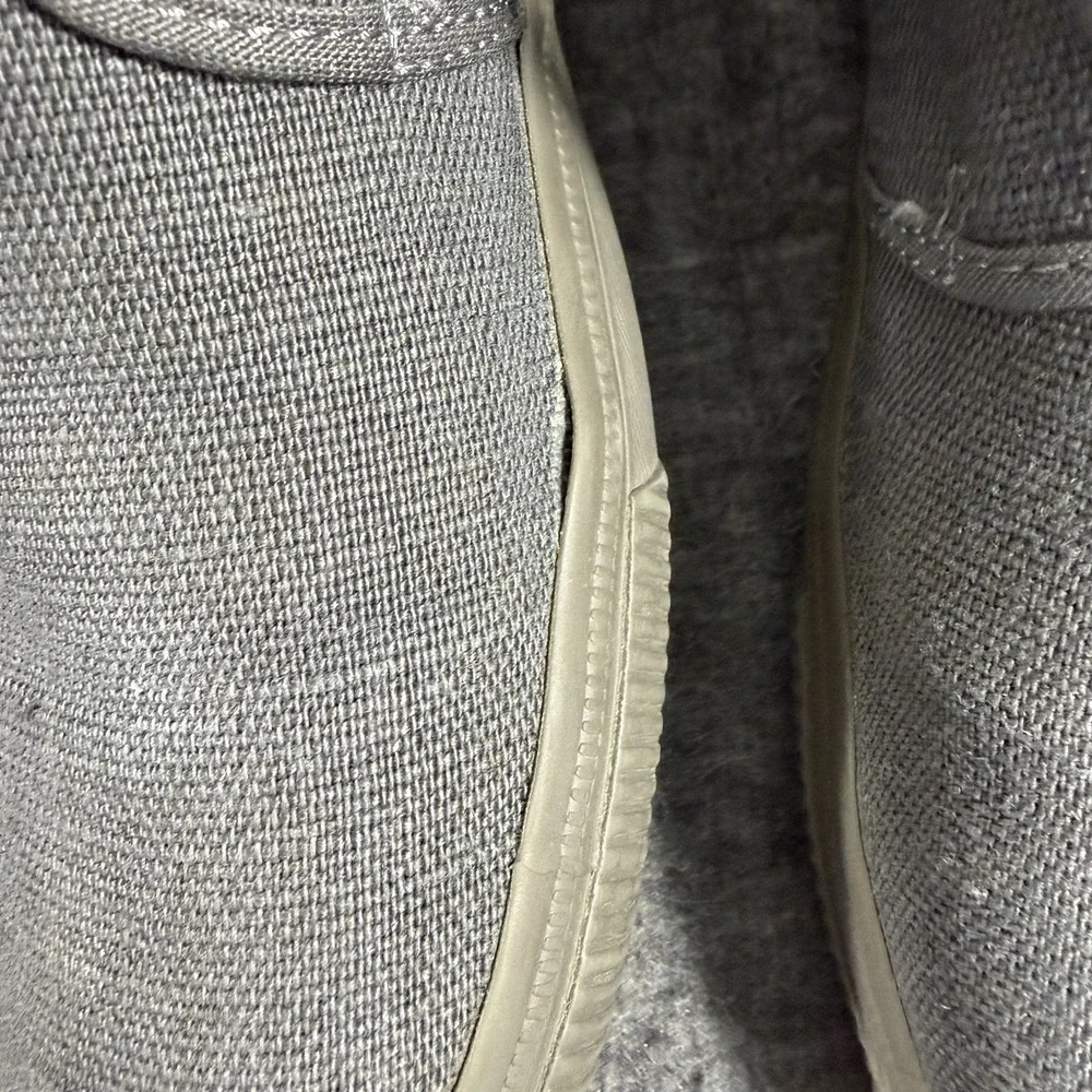 TOMS Mens Size 11 Lace Up Ankle Boots Gray Canvas Fabric Carlo Chukka